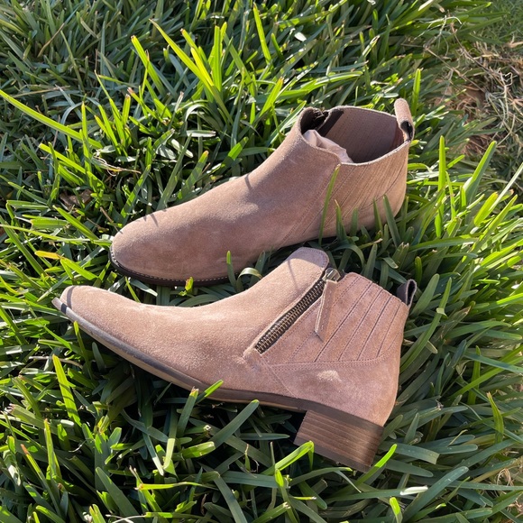 PAUL GREEN🍂🍁Natalie Taupe suede leather booties 7.5 - Picture 13 of 14